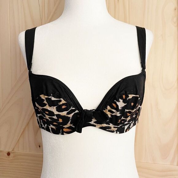 Agent Provocateur bikini Cheetah Print Balconette 32A black - Picture 1 of 13